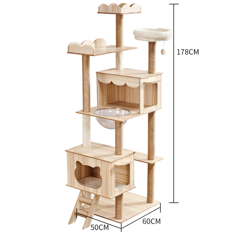 Cat Crawl Nest Scratching Board Tree