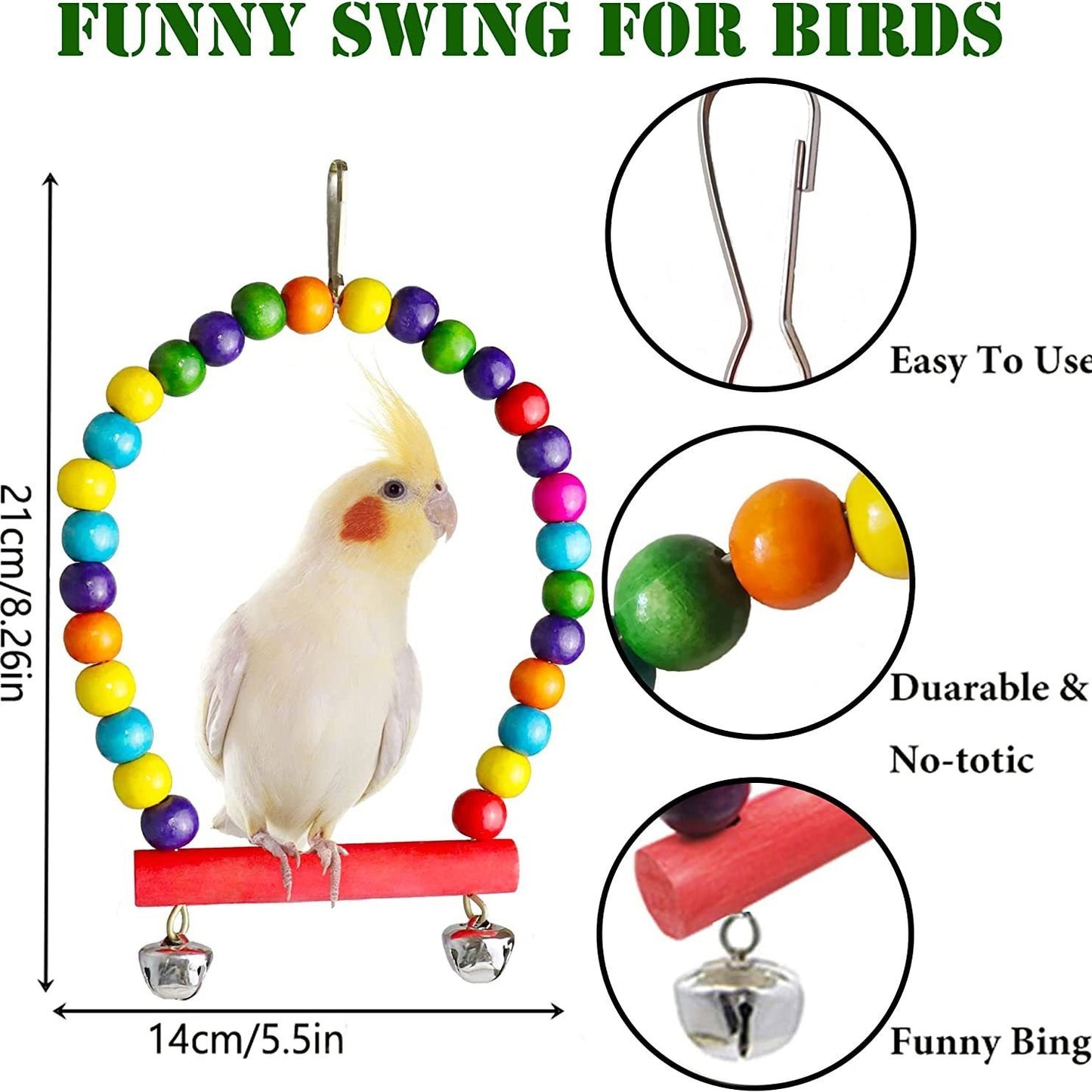 Parrot Cage Toys Set