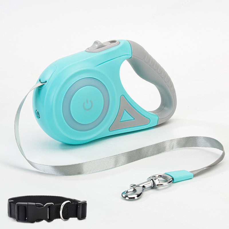 Retractable Dog Leash with Collar for Small and Medium Dogs
