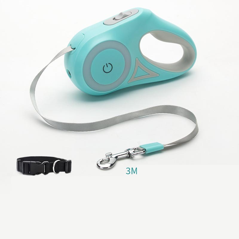 Retractable Dog Leash with Collar for Small and Medium Dogs