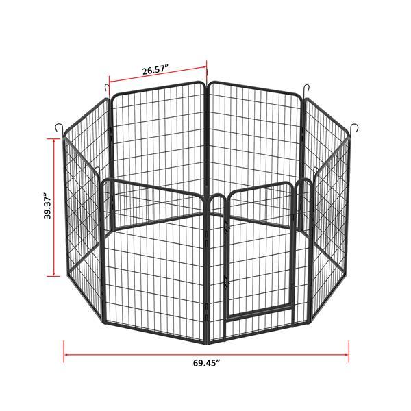 8 Pieces of Metal Game Fence