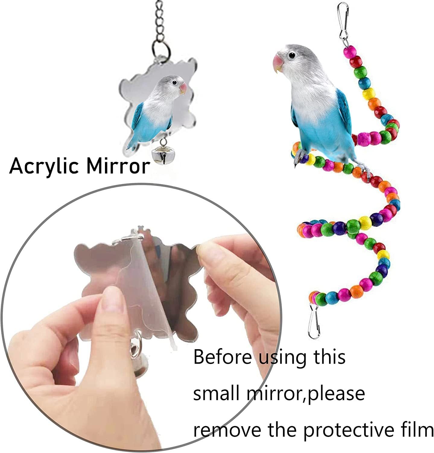 Parrot Cage Toys Set