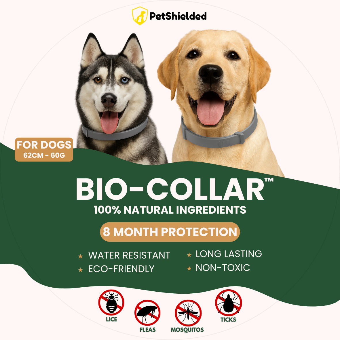 Adjustable pet insect collar