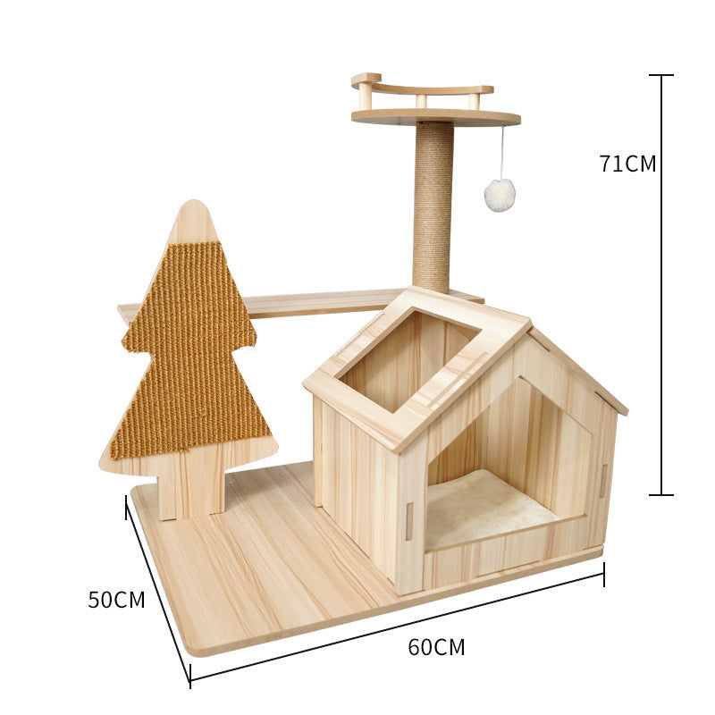 Cat Crawl Nest Scratching Board Tree