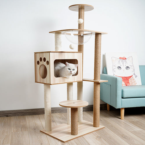 Cat Crawl Nest Scratching Board Tree