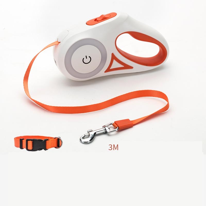 Retractable Dog Leash with Collar for Small and Medium Dogs