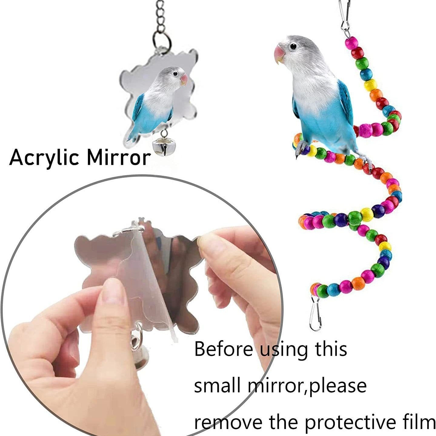 Parrot Cage Toys Set
