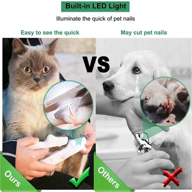 LED Pet Nail Clippers for Dogs and Cats