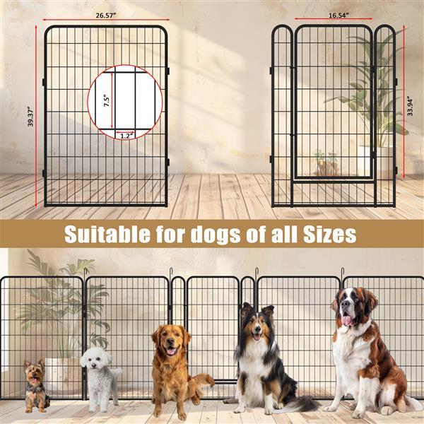 8 Pieces of Metal Game Fence