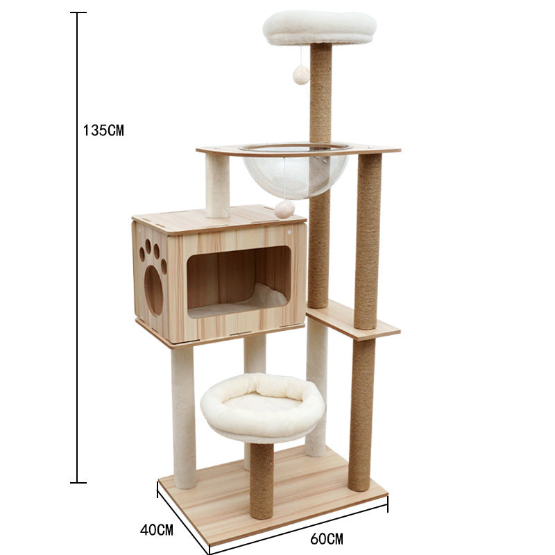Cat Crawl Nest Scratching Board Tree