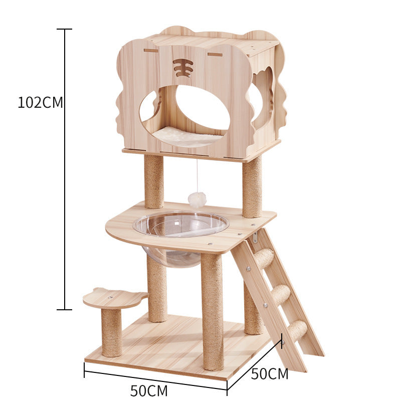 Cat Crawl Nest Scratching Board Tree
