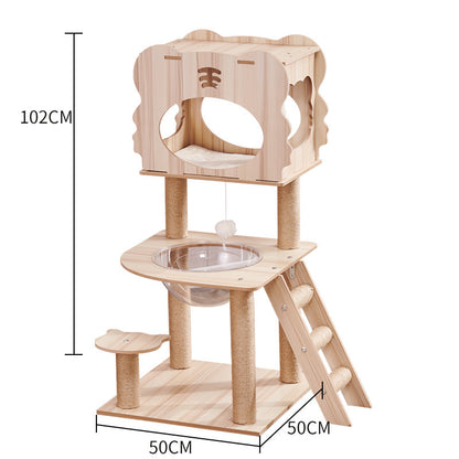 Cat Crawl Nest Scratching Board Tree