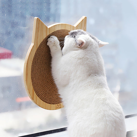 Wall Mounted Scratcher Pad with Suction Cup Toy