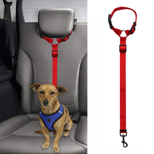 Adjustable pet safety seat belt for car travel