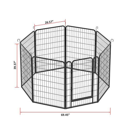8 Pieces of Metal Game Fence