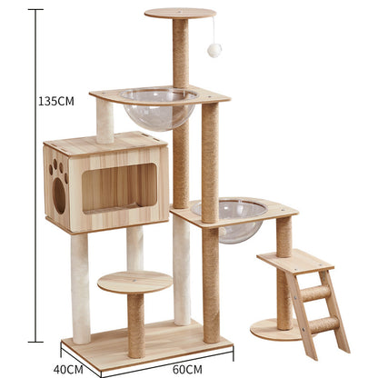 Cat Crawl Nest Scratching Board Tree