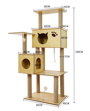 Cat Crawl Nest Scratching Board Tree