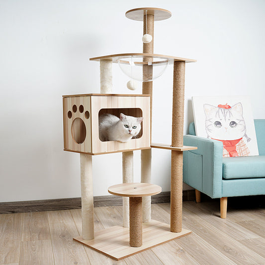 Cat Crawl Nest Scratching Board Tree