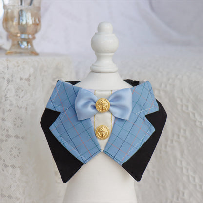 Pet Cat Dog British Academy Style Bib Tie