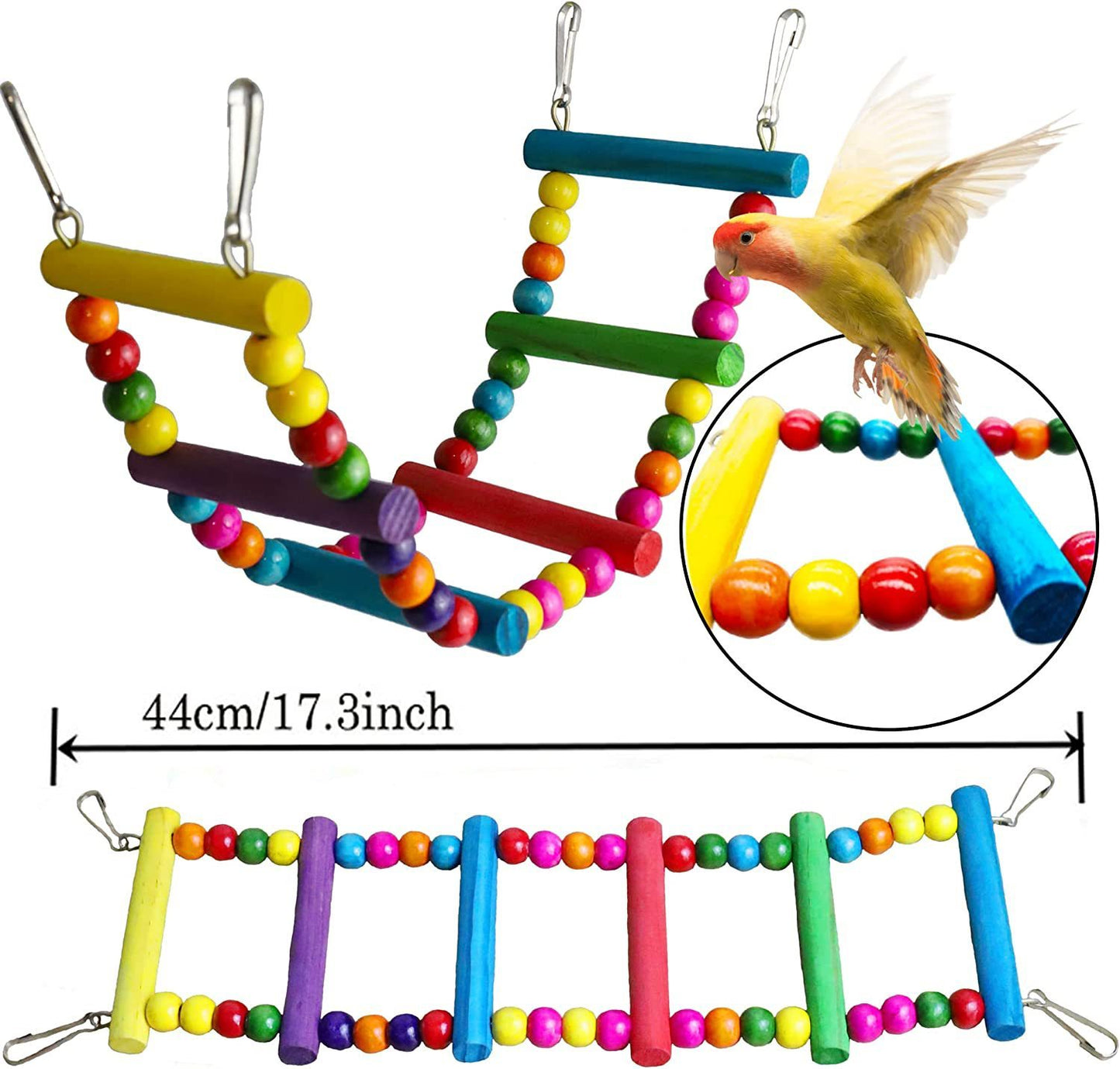 Parrot Cage Toys Set