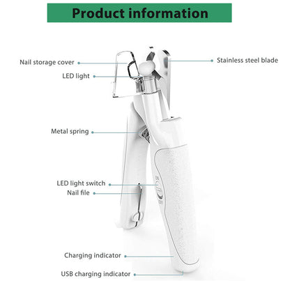 LED Pet Nail Clippers for Dogs and Cats