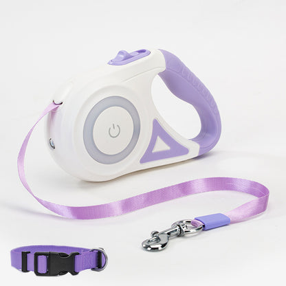 Retractable Dog Leash with Collar for Small and Medium Dogs