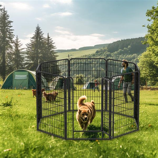 8 Pieces of Metal Game Fence
