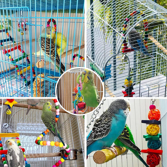 Parrot Cage Toys Set