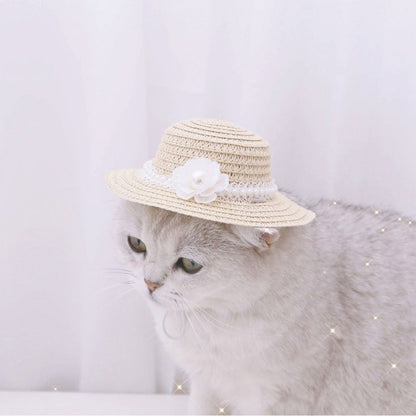 Handmade Adjustable Bowknot Summer Spring Dogs And Cats Pet Hat